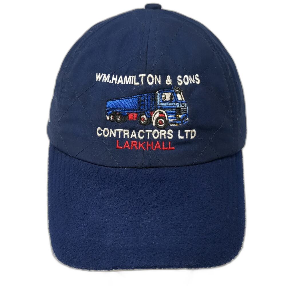 Glenmuir Baseball Cap Blue One Size Quilted Fleece Truck Contractor Logo Hat